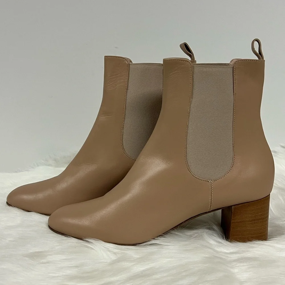 Kahmune London Mika Bootie In Khaki Size 40 NWOB